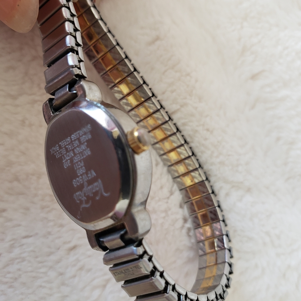 Vanity Fair Diamond Two Tone Quartz Analog Women's Watch Sz. 6" New Battery - Picture 9 of 12